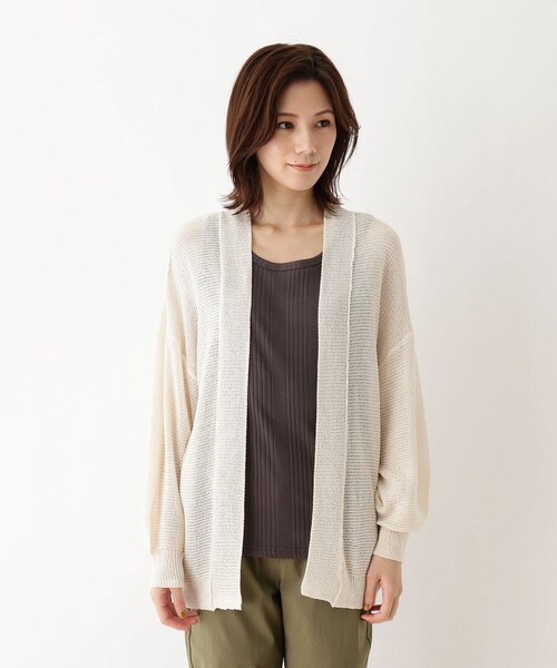 SHOO・LA・RUE(シューラルー)の「◆スラブヤーントッパーカーディガン(カーディガン/ボレロ・レディース・オリーブ/ダークブラウン/グレー系8/ベージュ系その他7・00)」の9枚目の写真