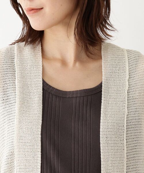 SHOO・LA・RUE(シューラルー)の「◆スラブヤーントッパーカーディガン(カーディガン/ボレロ・レディース・オリーブ/ダークブラウン/グレー系8/ベージュ系その他7・00)」の7枚目の写真