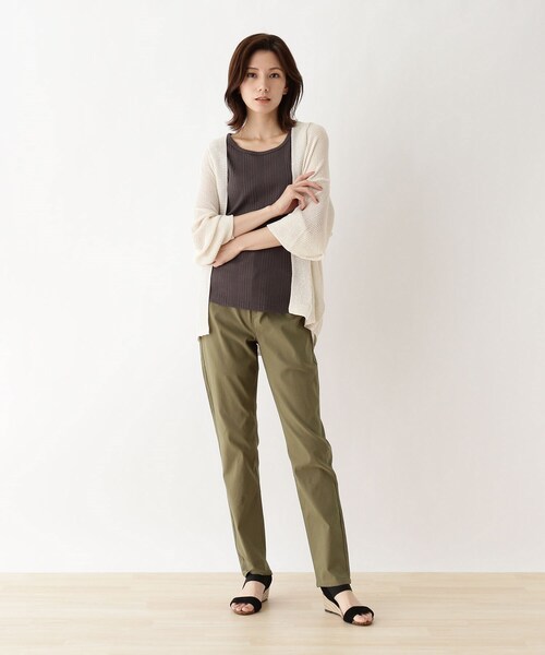 SHOO・LA・RUE(シューラルー)の「◆スラブヤーントッパーカーディガン(カーディガン/ボレロ・レディース・オリーブ/ダークブラウン/グレー系8/ベージュ系その他7・00)」の8枚目の写真