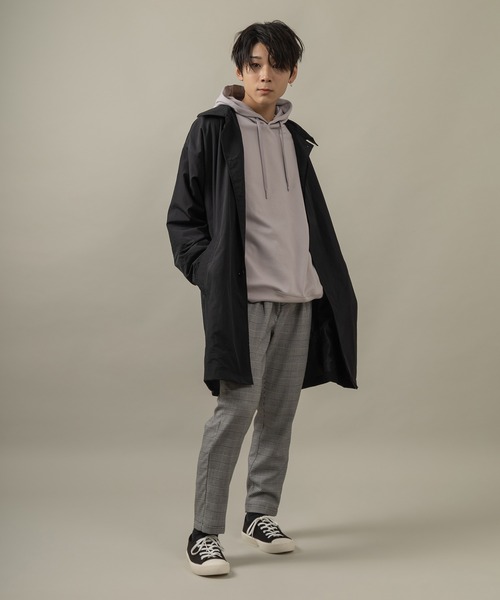 SlashDate(スラッシュデイト)の「ビッグシルエットステンカラーコート(ステンカラーコート・メンズ・ブラック/グレー/カーキ・L/XL/M)」の4枚目の写真