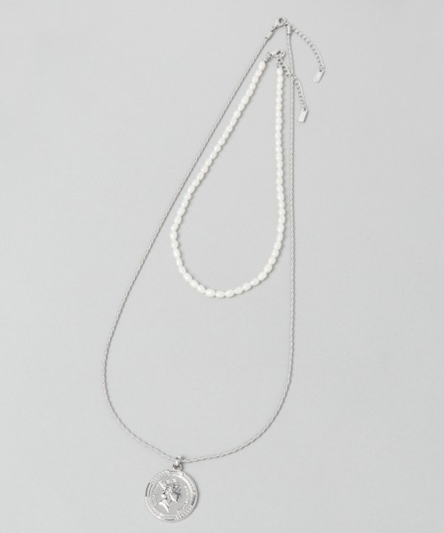 JEANASIS（ジーナシス）の「レトロコイン/パールネックレス/959746（ネックレス・レディース・シルバー/ゴールド・FREE）」の4枚目の写真