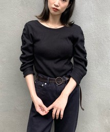 UNSPARE | 【UNSPARE/アンスペア】パット付袖ギャザーT/WEB・一部店舗限定(Tシャツ/カットソー)