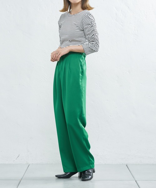 UNSPARE（アンスペア）の「【UNSPARE/アンスペア】パット付袖ギャザーT/WEB・一部店舗限定（Tシャツ/カットソー・レディース・ブラック/アイボリー/ブラック系その他/ホワイト・FREE）」の16枚目の写真