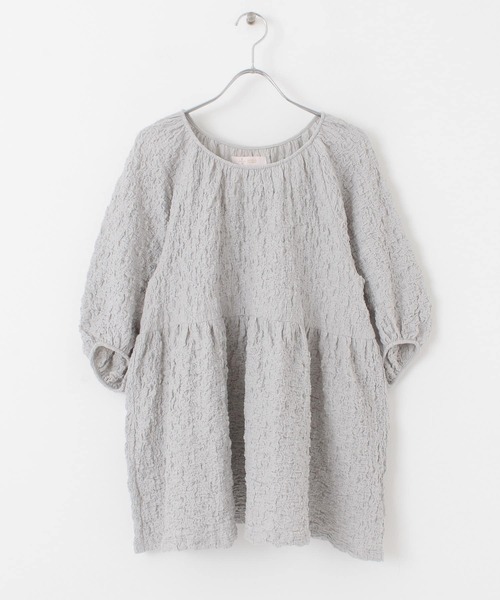 F by ROSSO（エフバイロッソ）の「F by ROSSO　ふくれギャザーカットチュニック（チュニック・レディース・オフホワイト/ライトグレー/ネイビー・FREE）」の10枚目の写真