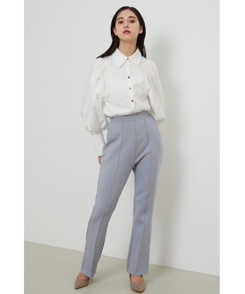 rienda（リエンダ）の「ピンタックストレートカットパンツ（スラックス・レディース・ライトブルー/ブラック/ライトブラウン・MEDIUM/SMALL）」の14枚目の写真