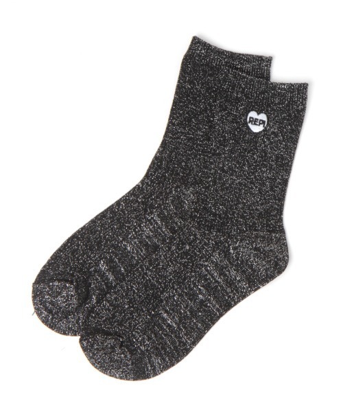 repipi armario(レピピ アルマリオ)の「ラメソックス(ソックス/靴下・キッズ・その他/アイボリー/ブラック/シルバー・FREE)」の1枚目の写真