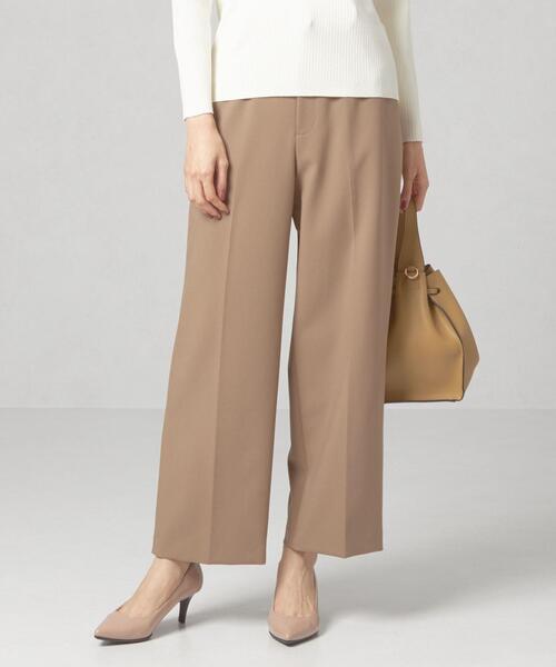 closet story（クローゼットストーリー）の「＜closet story（クローゼットストーリー）＞ダブルクロス セミワイドパンツ -ウォッシャブル-（その他パンツ・レディース・ベージュ/ネイビー/ナチュラル・S/M/L）」の2枚目の写真