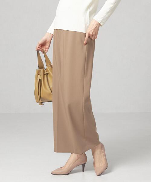 closet story（クローゼットストーリー）の「＜closet story（クローゼットストーリー）＞ダブルクロス セミワイドパンツ -ウォッシャブル-（その他パンツ・レディース・ベージュ/ネイビー/ナチュラル・S/M/L）」の7枚目の写真