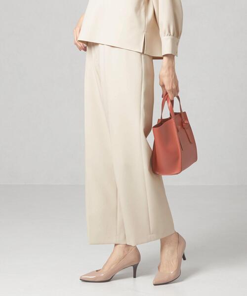 closet story（クローゼットストーリー）の「＜closet story（クローゼットストーリー）＞ダブルクロス セミワイドパンツ -ウォッシャブル-（その他パンツ・レディース・ベージュ/ネイビー/ナチュラル・S/M/L）」の13枚目の写真