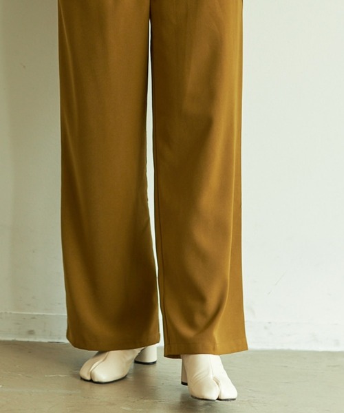 VACANCY（ヴァカンシー）の「SET UP wide pants（スラックス・レディース・グリーン/ブラウン・MEDIUM/SMALL/MEDIUM/TALL）」の10枚目の写真
