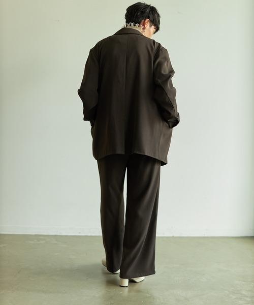 VACANCY（ヴァカンシー）の「SET UP wide pants（スラックス・レディース・グリーン/ブラウン・MEDIUM/SMALL/MEDIUM/TALL）」の16枚目の写真
