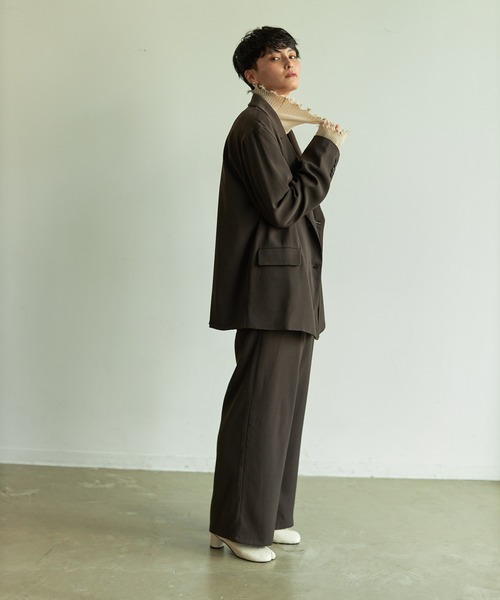 VACANCY（ヴァカンシー）の「SET UP wide pants（スラックス・レディース・グリーン/ブラウン・MEDIUM/SMALL/MEDIUM/TALL）」の8枚目の写真