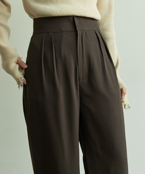 VACANCY（ヴァカンシー）の「SET UP wide pants（スラックス・レディース・グリーン/ブラウン・MEDIUM/SMALL/MEDIUM/TALL）」の22枚目の写真