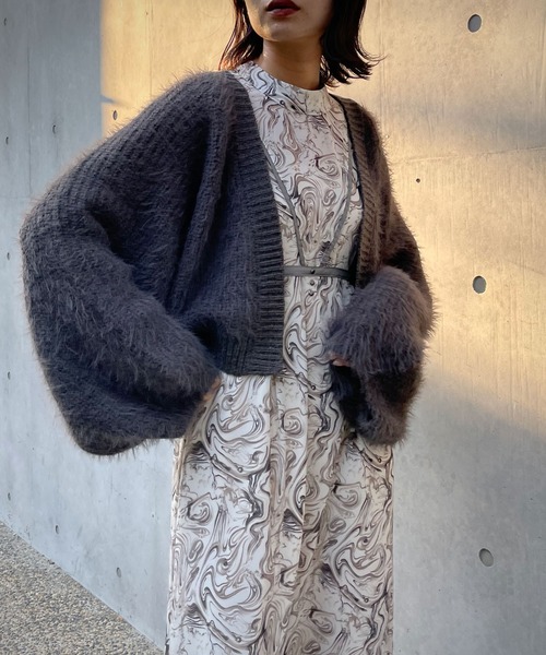 &g'aime（アンジェム）の「【&g’aime】ショートシャギーカーディガン（カーディガン/ボレロ・レディース・ベージュ/チャコールグレー/ライトグレー・FREE）」の17枚目の写真