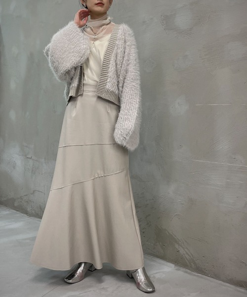 &g'aime（アンジェム）の「【&g’aime】ショートシャギーカーディガン（カーディガン/ボレロ・レディース・ベージュ/チャコールグレー/ライトグレー・FREE）」の19枚目の写真