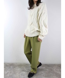 センタープレスパンツ/千鳥格子あり