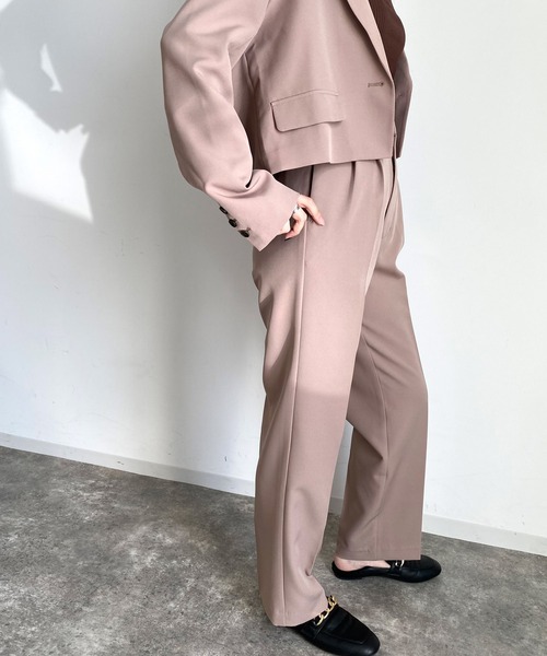 MLI'A(エムリア)の「センタープレスパンツ/千鳥格子あり(その他パンツ・レディース・ブラック/イエロー/グリーン/モカ/バーガンディー/ホワイト系5/ブラウン系9/その他28/ライトグリーン/レンガ/ダークブラウン/ブラウン系その他2・FREE)」の18枚目の写真