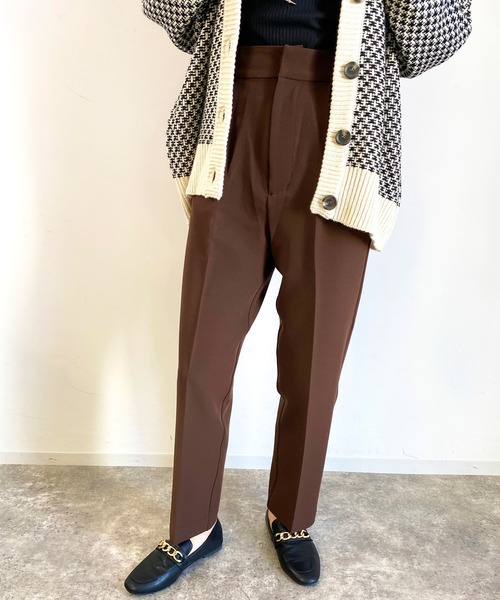 MLI'A(エムリア)の「センタープレスパンツ/千鳥格子あり(その他パンツ・レディース・ブラック/イエロー/グリーン/モカ/バーガンディー/ホワイト系5/ブラウン系9/その他28/ライトグリーン/レンガ/ダークブラウン/ブラウン系その他2・FREE)」の14枚目の写真