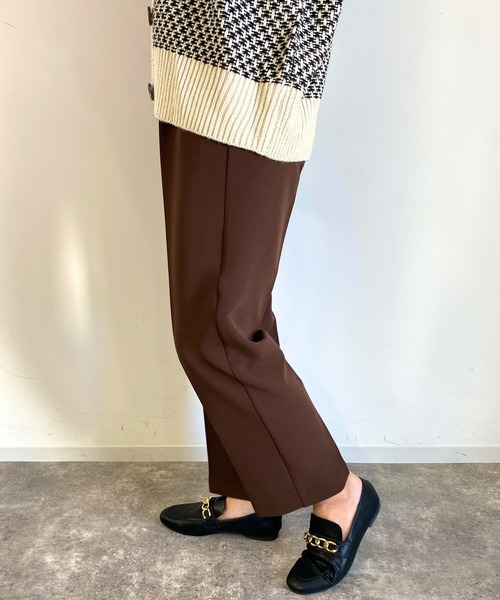 MLI'A(エムリア)の「センタープレスパンツ/千鳥格子あり(その他パンツ・レディース・ブラック/イエロー/グリーン/モカ/バーガンディー/ホワイト系5/ブラウン系9/その他28/ライトグリーン/レンガ/ダークブラウン/ブラウン系その他2・FREE)」の15枚目の写真