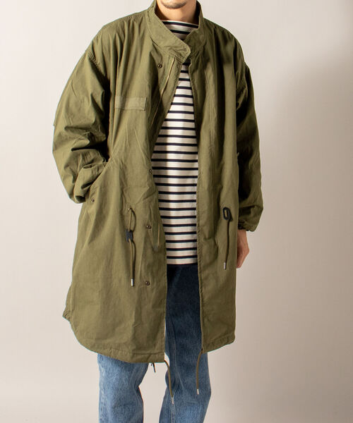 GLOSTER（グロスター）の「【GLOSTER/グロスター】M-65 ミリタリーコート ビッグシルエット モッズコート（モッズコート・メンズ・ブラック/オリーブ・MEDIUM/LARGE）」の9枚目の写真