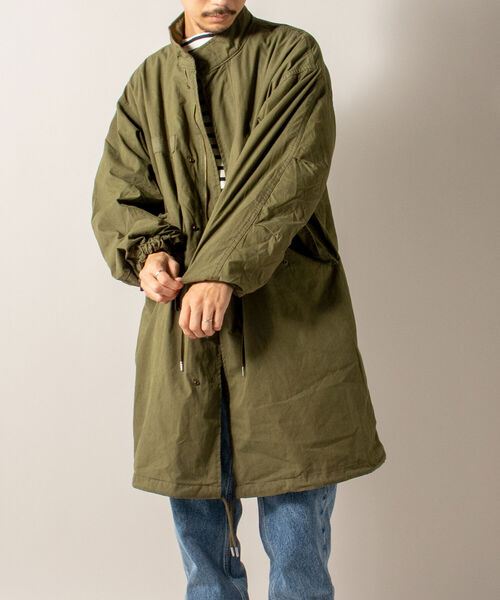 GLOSTER（グロスター）の「【GLOSTER/グロスター】M-65 ミリタリーコート ビッグシルエット モッズコート（モッズコート・メンズ・ブラック/オリーブ・MEDIUM/LARGE）」の20枚目の写真