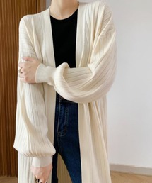 リブロングカーディガン
