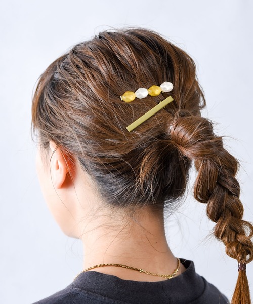 CALIFORNIA OUTFITTERS(カリフォルニア アウトフィッターズ)の「【LULKA(ルールカ)】ヘアピン2点セット(ヘアピン・レディース・ホワイト/ブラウン/ブラウン系その他/ベージュ/グリーン/ピンク・ONE SIZE)」の5枚目の写真