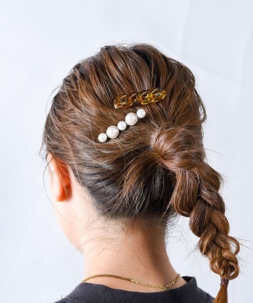 CALIFORNIA OUTFITTERS(カリフォルニア アウトフィッターズ)の「【LULKA(ルールカ)】ヘアピン2点セット(ヘアピン・レディース・ホワイト/ブラウン/ブラウン系その他/ベージュ/グリーン/ピンク・ONE SIZE)」の11枚目の写真