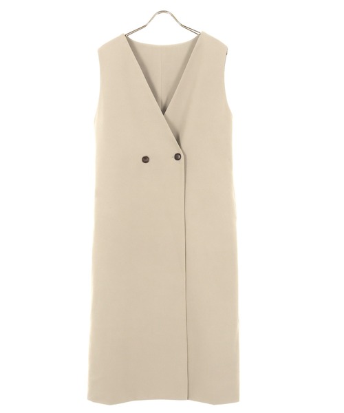 KOBE LETTUCE（コウベレタス）の「2wayジャンスカ風ロングジレジャケット（ベスト・レディース・ブラック/ブラック系その他/ライトベージュ/モカ/ベージュ系その他/ブラウン系その他・1/2）」の5枚目の写真