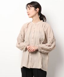 Te chichi TERRASSE | バンドカラーボリュームスリーブブラウス(シャツ/ブラウス)