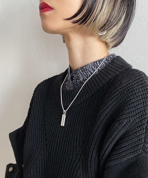 PAGEBOY（ページボーイ）の「チェーンプレートネックレス（ネックレス・レディース・グレイッシュベージュ・FREE）」の2枚目の写真