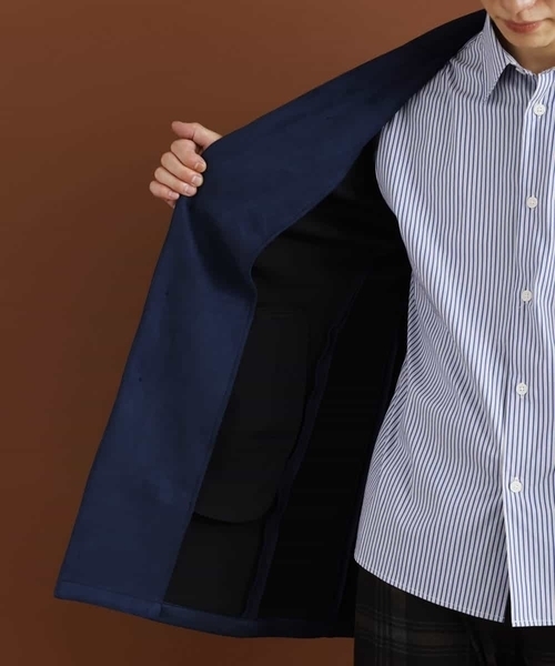 MK MICHEL KLEIN HOMME （エムケーミッシェルクランオム）の「『WEB限定/快適ストレッチ』ポンチスエードチェスターコート（チェスターコート・メンズ・ネイビー/サンドベージュ・46/48/51）」の13枚目の写真