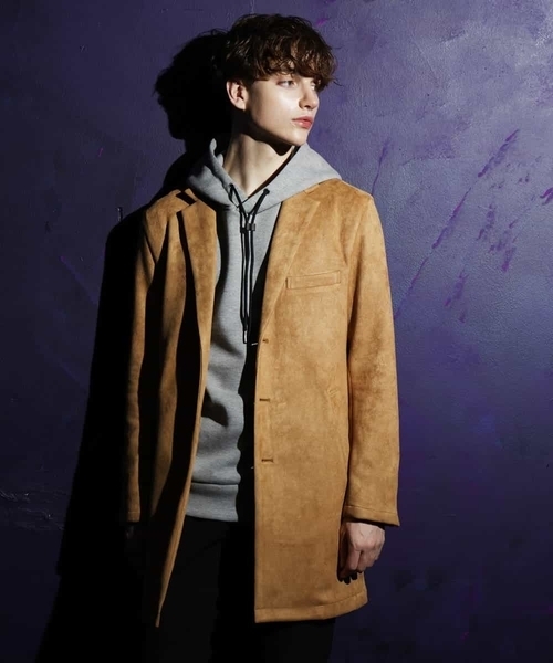 MK MICHEL KLEIN HOMME （エムケーミッシェルクランオム）の「『WEB限定/快適ストレッチ』ポンチスエードチェスターコート（チェスターコート・メンズ・ネイビー/サンドベージュ・46/48/51）」の16枚目の写真