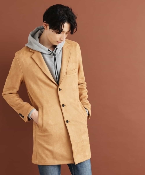 MK MICHEL KLEIN HOMME （エムケーミッシェルクランオム）の「『WEB限定/快適ストレッチ』ポンチスエードチェスターコート（チェスターコート・メンズ・ネイビー/サンドベージュ・46/48/51）」の18枚目の写真