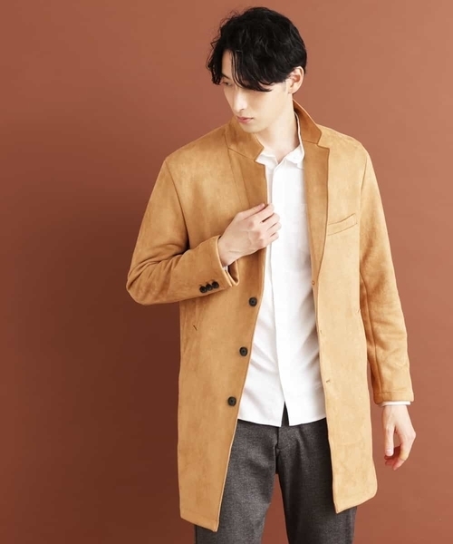 MK MICHEL KLEIN HOMME （エムケーミッシェルクランオム）の「『WEB限定/快適ストレッチ』ポンチスエードチェスターコート（チェスターコート・メンズ・ネイビー/サンドベージュ・46/48/51）」の20枚目の写真
