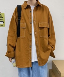 MGV | 前ポケットシンプルシャツジャケット(カバーオール)