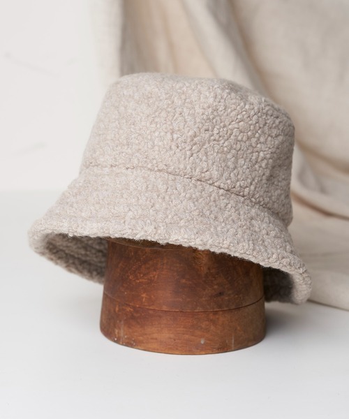 Mighty Shine(マイティシャイン)の「ウールナイロン ボアバケットハット Moko / Mighty Shine(ハット・メンズ・ブラック/ブラウン/アイボリー・M/L)」の3枚目の写真