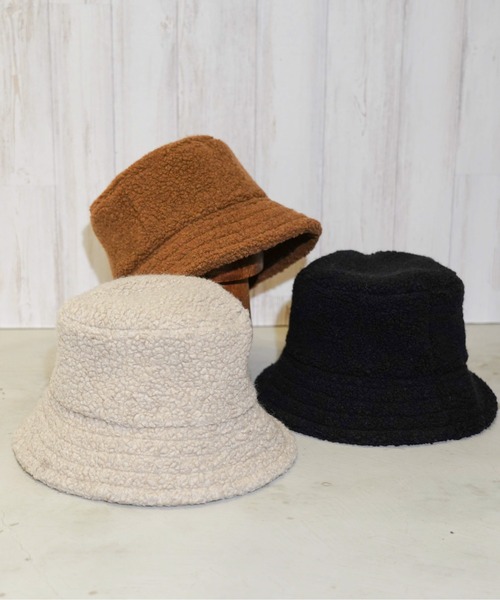 Mighty Shine(マイティシャイン)の「ウールナイロン ボアバケットハット Moko / Mighty Shine(ハット・メンズ・ブラック/ブラウン/アイボリー・M/L)」の6枚目の写真