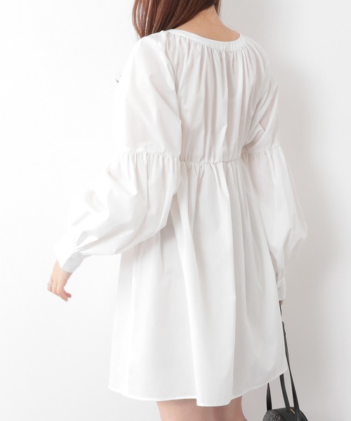 Heather(ヘザー)の「2WAYレースUPチュニックブラウス 255055(シャツ/ブラウス・レディース・ホワイト/ブラック・FREE)」の4枚目の写真