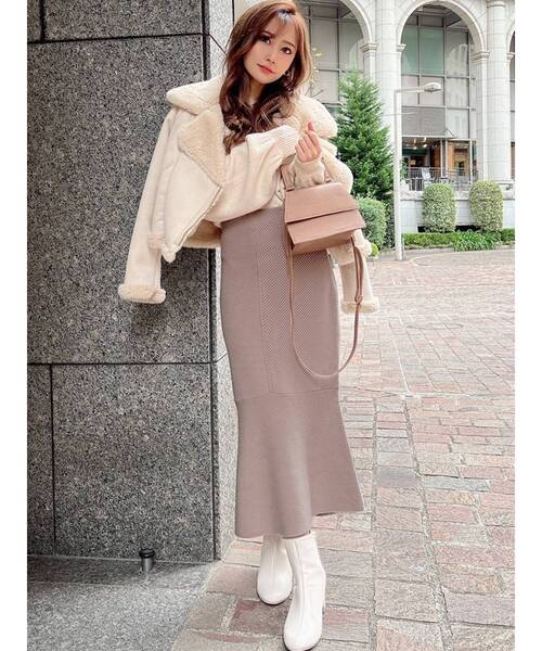 RESEXXY（リゼクシー）の「マーメイドニットスカート（スカート・レディース・ブラック/ピンク/ブラウン/ベージュ・FREE）」の16枚目の写真