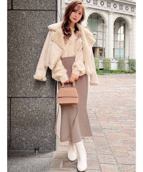 RESEXXY（リゼクシー）の「マーメイドニットスカート（スカート・レディース・ブラック/ピンク/ブラウン/ベージュ・FREE）」の17枚目の写真