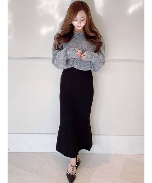 RESEXXY（リゼクシー）の「マーメイドニットスカート（スカート・レディース・ブラック/ピンク/ブラウン/ベージュ・FREE）」の20枚目の写真