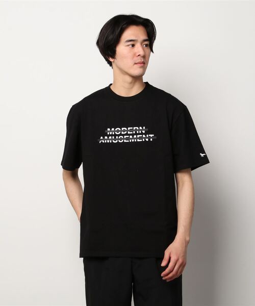 Modern Amusement(モダンアミューズメント)の「ModernAmusement/モダンアミューズメント/LINE LOGO TEE(Tシャツ/カットソー・メンズ・グレー/ブラック/ホワイト・SMALL/LARGE/MEDIUM)」の14枚目の写真