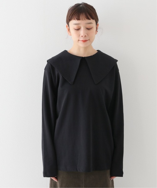 Spick & Span（スピックアンドスパン）の「#ミニ裏毛ビックカラープルオーバー（Tシャツ/カットソー・レディース・ブラック/ベージュ・FREE）」の17枚目の写真