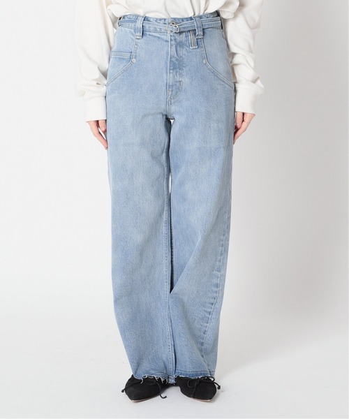 スピックアンドスパン　ルーズストレートデニム　36 ブルー Spick & Span（スピックアンドスパン）の「5 1/2 LOOSE-STRAIGHT