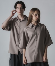 【CLEL】TR Loose Half Sleeve Regular Collar Shirt / TR ルーズ半袖レギュラーカラーシャツ【セットアップ対応】
