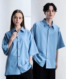 CLEL（クレイル）の「【CLEL】TR Loose Half Sleeve Regular Collar Shirt / TR ルーズ半袖レギュラーカラーシャツ【セットアップ対応】（シャツ/ブラウス）」