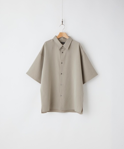 【CLEL】TR Loose Half Sleeve Regular Collar Shirt / TR ルーズ半袖レギュラーカラーシャツ【セットアップ対応】（シャツ/ブラウス）｜CLEL（クレイル）