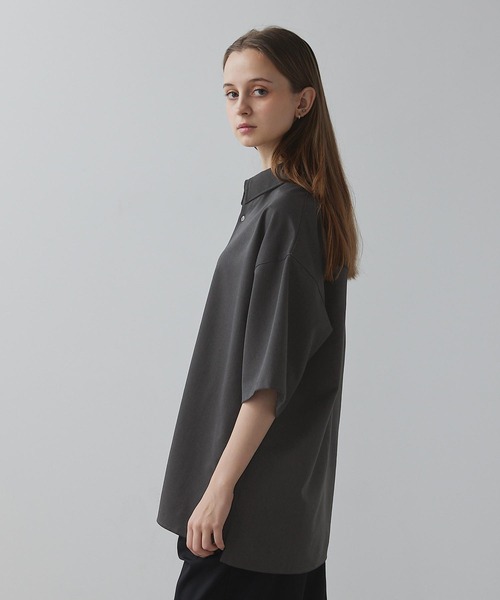 【CLEL】TR Loose Half Sleeve Regular Collar Shirt / TR ルーズ半袖レギュラーカラーシャツ【セットアップ対応】（シャツ/ブラウス）｜CLEL（クレイル）