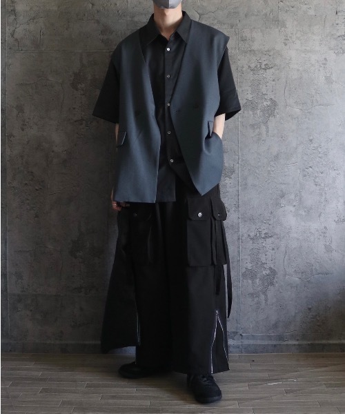 【CLEL】TR Loose Half Sleeve Regular Collar Shirt / TR ルーズ半袖レギュラーカラーシャツ【セットアップ対応】（シャツ/ブラウス）｜CLEL（クレイル）